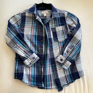 Cat & jack boys small (6/7) plaid shirt
